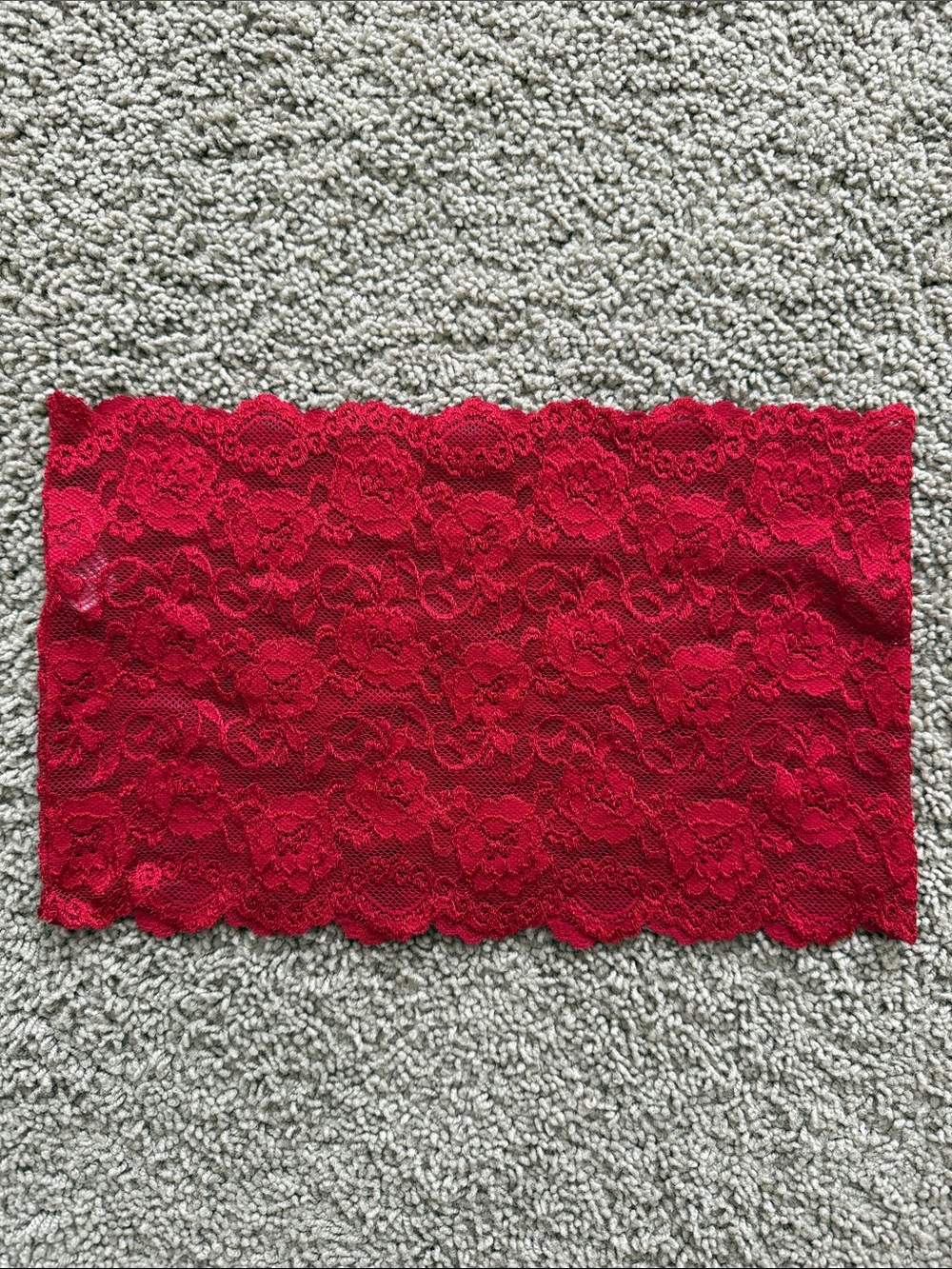 Ally Rose | Lace Bandeau Tube Top in Red | S